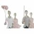 Figură Decorativă DKD Home Decor Gri Roz 18 x 10 x 37 cm Partener (2 Unități)