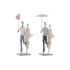 Figură Decorativă DKD Home Decor Gri Roz 18 x 10 x 37 cm Partener (2 Unități)