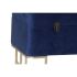 Banchetă DKD Home Decor   Albastru Auriu* Metal Кадифе (90 x 40 x 47 cm)