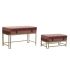 Banchetă DKD Home Decor   Roz Auriu* Metal Кадифе (80 x 40 x 47 cm)