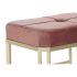 Banchetă DKD Home Decor   Roz Metal Кадифе (120 x 40 x 46 cm)