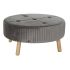 Suport pentru Picioare DKD Home Decor 80 x 80 x 38 cm Scandi Gri Lemn Кадифе Gri închis Velvet