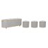 Banchetă DKD Home Decor   Gri Lemn Poliester (120 x 45 x 43 cm)