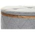 Banchetă DKD Home Decor   Natural Lemn Poliester Gri deschis (80 x 80 x 43 cm)