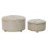 Cufăr de depozitare cu scaun DKD Home Decor Bej Lemn Metal 30 x 40 cm 80 x 80 x 43 cm