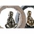 Figură Decorativă DKD Home Decor Negru Auriu* Călugăr Oriental 20,8 x 6,5 x 18,5 cm (2 Unități)