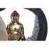 Figură Decorativă DKD Home Decor Negru Auriu* Buda Oriental 20,8 x 6 x 18,5 cm (2 Unități)