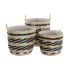 Set de Coșuri DKD Home Decor Poliester Colonial Fibră (38 x 38 x 36 cm)