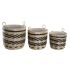 Set de Coșuri DKD Home Decor Poliester Colonial Fibră (38 x 38 x 36 cm)