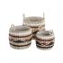 Set de Coșuri DKD Home Decor Fibră naturală (30 x 30 x 25 cm)
