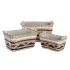 Set de Coșuri DKD Home Decor Poliester Colonial Fibră (39 x 27 x 24 cm)