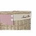 Set de Coșuri DKD Home Decor Roșu Bej Natural răchită Cottage 51 x 37 x 56 cm (5 Piese) (5 Unități)