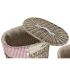 Set de Coșuri DKD Home Decor Roșu Bej Natural răchită Cottage 51 x 37 x 56 cm (5 Piese) (5 Unități)