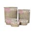 Set de Coșuri DKD Home Decor Roșu Bej Natural răchită Cottage 51 x 37 x 56 cm (5 Piese) (5 Unități)