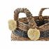 Set de Coșuri DKD Home Decor Colonial Fibră (31 x 31 x 33 cm)