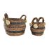 Set de Coșuri DKD Home Decor Colonial Fibră (31 x 31 x 33 cm)