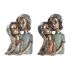 Figură Decorativă DKD Home Decor 19 x 15 x 28 cm Roșu Auriu* Turquoise Băieți (2 Unități)