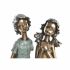 Figură Decorativă DKD Home Decor 17 x 13 x 22 cm Roșu Auriu* Turquoise Băieți (2 Unități)
