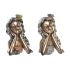 Figură Decorativă DKD Home Decor 17 x 14 x 25 cm Roșu Auriu* (2 Unități)