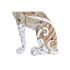 Figură Decorativă DKD Home Decor Alb Portocaliu Leopard Colonial 15 x 8 x 25 cm (12 Unități)