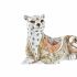 Figură Decorativă DKD Home Decor Alb Portocaliu Leopard Colonial 24 x 10 x 12 cm