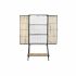 Servantă DKD Home Decor   Negru Natural Metal Ratan 65 x 35 x 130,5 cm