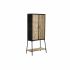 Servantă DKD Home Decor   Negru Natural Metal Ratan 65 x 35 x 130,5 cm