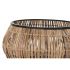 Set de ghivece DKD Home Decor Negru Natural Metal Ratan Pătrat Bali 50 x 50 x 25,4 cm (2 Unități)