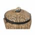 Set de Coșuri DKD Home Decor Negru Natural Metal Ratan 48 x 48 x 55 cm (2 Unități)