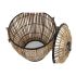 Set de Coșuri DKD Home Decor Negru Natural Metal Ratan 48 x 48 x 55 cm (2 Unități)
