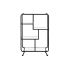 Raft DKD Home Decor Negru Metal Geam 60 x 28 x 93 cm (1)