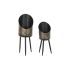 Set de ghivece DKD Home Decor Negru Cupru Metal Vintage 26 x 26 x 70 cm