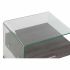 Noptieră DKD Home Decor Gri Maro închis Geam Lemn MDF 50 x 40 x 45,5 cm