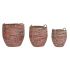 Set de Coșuri DKD Home Decor Piersică Natural Boho 52 x 52 x 58 cm