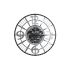 Ceas de Perete DKD Home Decor Argintiu Negru Fier (80 x 7 x 80 cm)