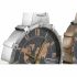 Ceas de Perete DKD Home Decor Auriu* Argintiu Geam Fier Harta Lumii 42 x 8,5 x 54 cm (2 Unități)