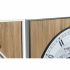 Ceas de Perete DKD Home Decor Negru Alb Fier Vintage 60 x 4,5 x 60 cm Lemn MDF Harta Lumii (2 Unități)
