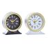 Stolní hodiny DKD Home Decor Alb Negru Geam Fier 12 x 6 x 13 cm (2 Unități)
