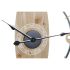 Ceas de Perete DKD Home Decor Alb Natural Fier Lemn MDF 61 x 4,5 x 66 cm (2 Unități)