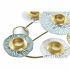 Candelabru DKD Home Decor Oglindă Auriu* Metal Mentă Nufăr (54 x 33 x 8 cm)