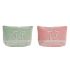 Trusă DKD Home Decor Bej Coral Mentă Mediterană (25 x 7 x 15 cm) (2 Unități)