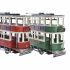 Figură Decorativă DKD Home Decor Roșu Verde Tren Vintage 28 x 9 x 20 cm (2 Unități)
