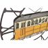 Ceas de Perete DKD Home Decor 49,5 x 3,5 x 48 cm Metal Verde Galben Vintage Tren (2 Unități)