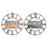 Ceas de Perete DKD Home Decor 49,5 x 3,5 x 48 cm Metal Verde Galben Vintage Tren (2 Unități)