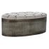 Banchetă DKD Home Decor   Bej Metal Poliester Maro închis (121 x 44 x 47,5 cm)
