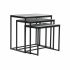 Set de 3 Măsuțe DKD Home Decor Negru 58 x 36,5 x 53,5 cm