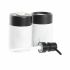 Set de Baie DKD Home Decor Alb Negru Alb/Negru Metal Rășină Modern 7,2 x 7,2 x 16,4 cm