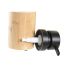 Dozator de Săpun DKD Home Decor Negru Natural Bambus polipropilenă Loft 8 x 8 x 16 cm