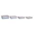 Set de Coșuri DKD Home Decor Poliester 8,5 cm 26 x 26 x 9 cm Fibră naturală Boho Mediterană (4 Piese)