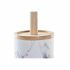 Perie pentru toaletă DKD Home Decor Alb Natural Metal Rășină Cauciuc Marmură Scandi 30 x 40 cm 10,3 x 10,3 x 38 cm